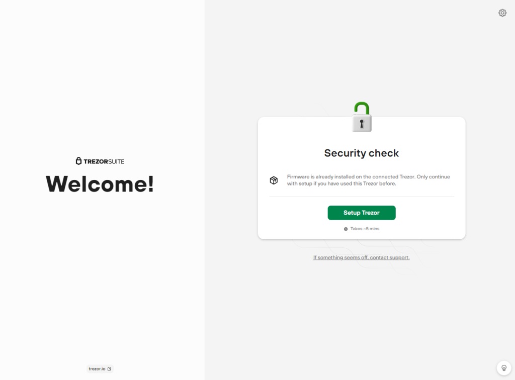 Trezor device